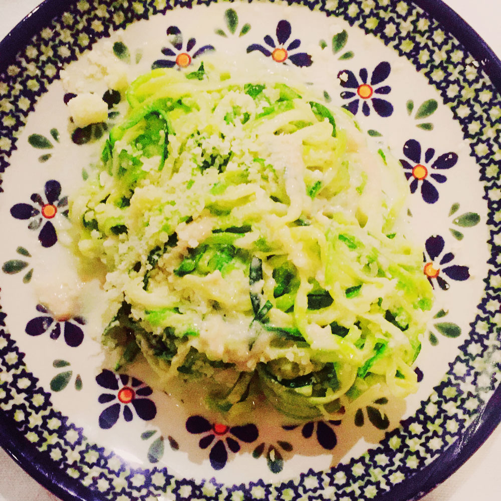 Zucchini Pasta with Cashew Butter Alfredo Recipe